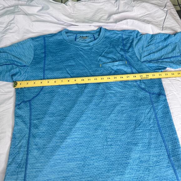 Ariat Rebar Men's size Medium Blue Short Sleeve Revolt Athletic Fit Tshirt - Picture 9 of 10